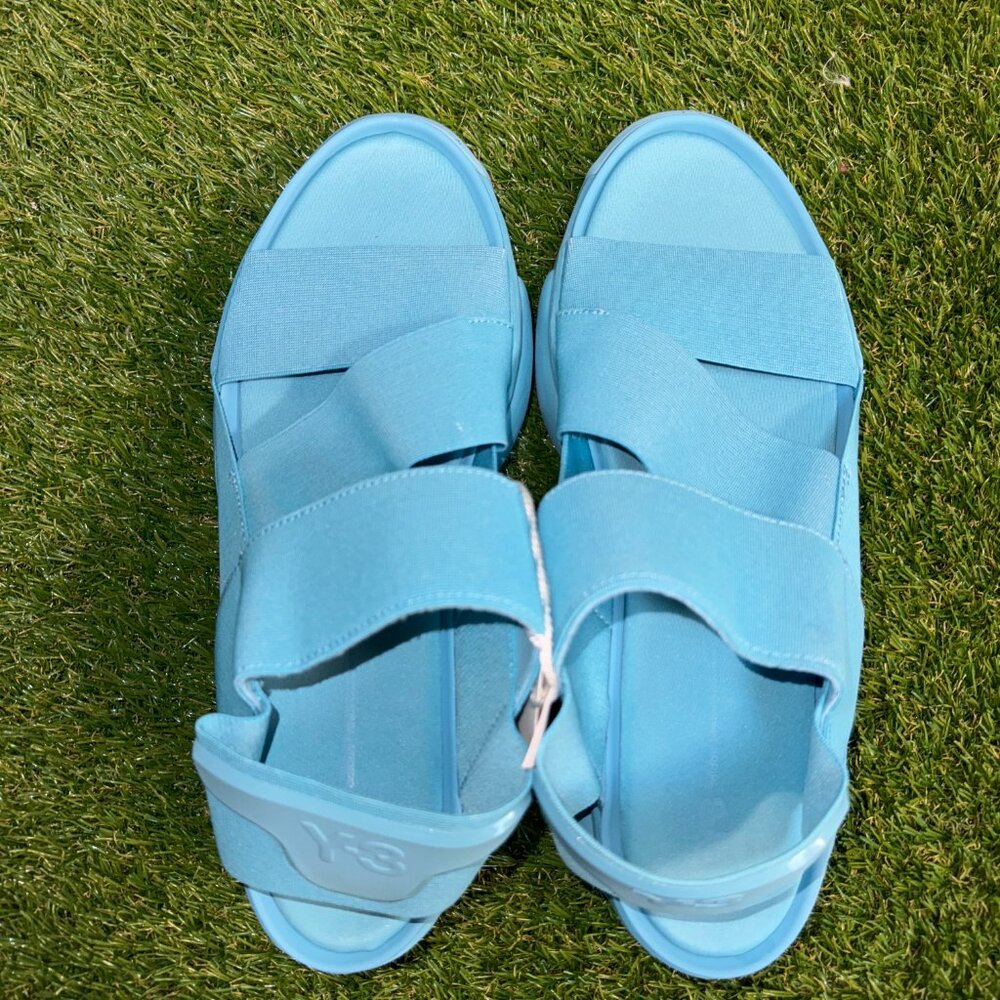 Men's Adidas Y-3 Yamamoto Rivalry Sandals Shoes Teal Blue Beach ID4455 Size 10.5 - Picture 4 of 7